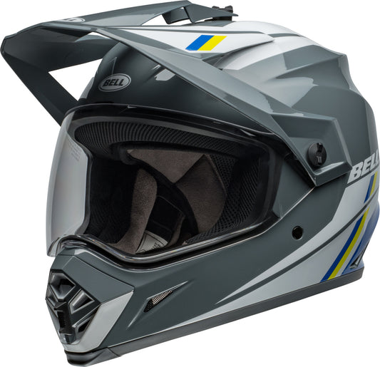 BELL MX-9 Adventure MIPS Helmet - Alpine Gloss Gray/Blue