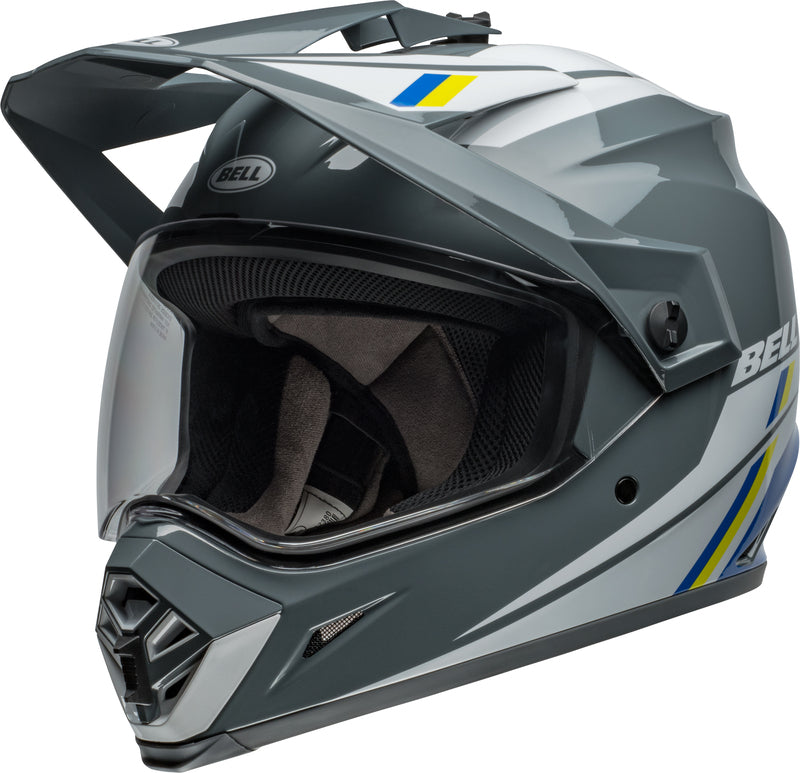 BELL MX-9 Adventure MIPS Helmet - Alpine Gloss Gray/Blue