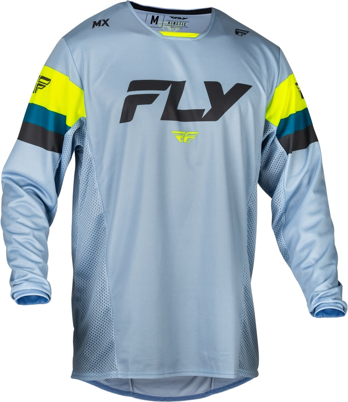 FLY RACING Kinetic Prix Jersey - Ice Grey/Charcoal/Hi-Vis
