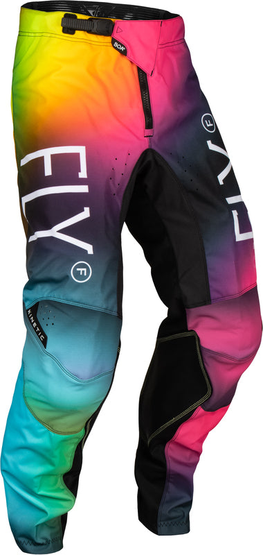 FLY RACING Kinetic Prodigy Youth Pants - Fuschia/Electric Blue/Hi-Vis