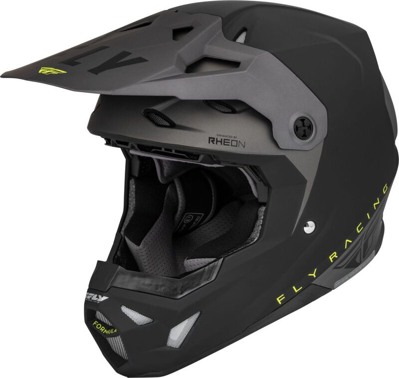 FLY RACING Formula CP Slant Helmet Matte Black/Grey/Hi-Vis LG