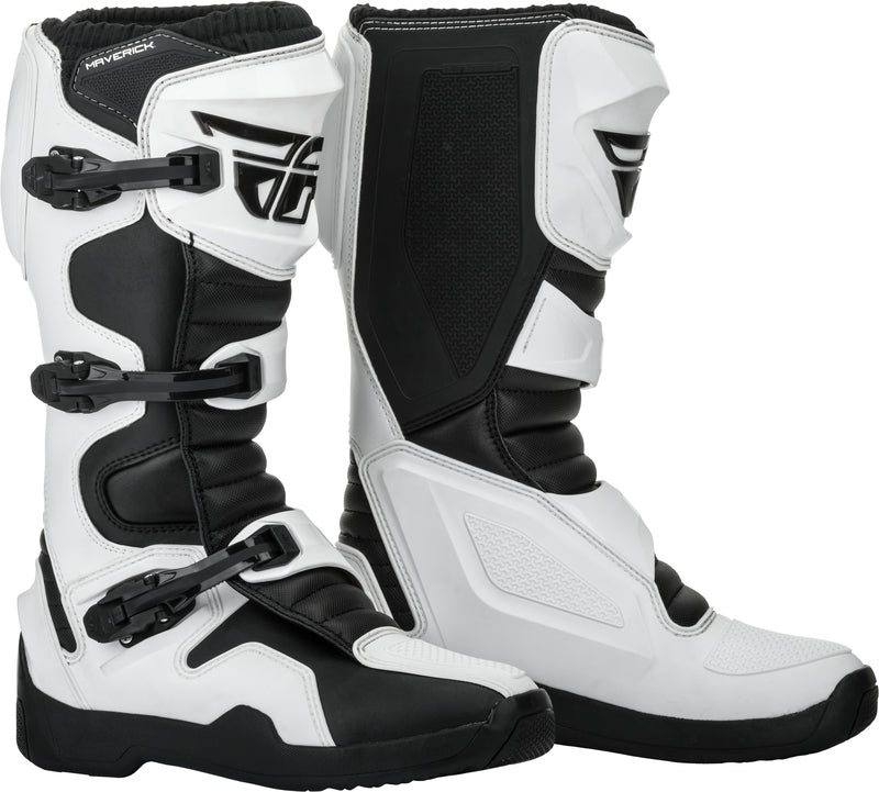 FLY RACING Maverik Boots White/Black Sz 10