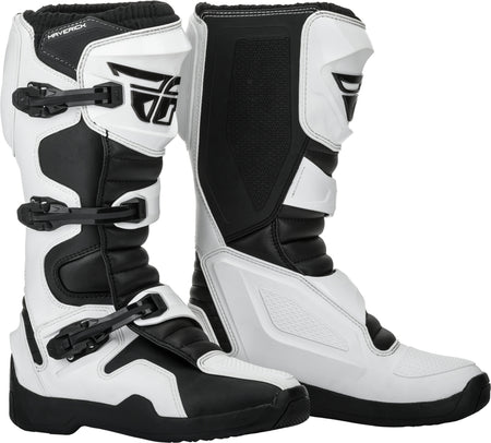 FLY RACING Maverik Boots White/Black Sz 10