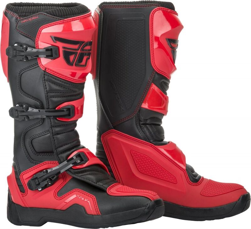 FLY RACING Maverik Boots Red/Black Sz 08