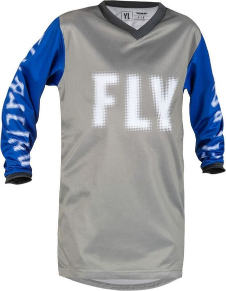 FLY RACING F-16 Youth Jersey - Grey/Blue