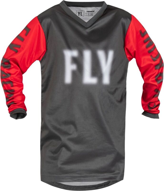 FLY RACING F-16 Youth Jersey - Grey/Red