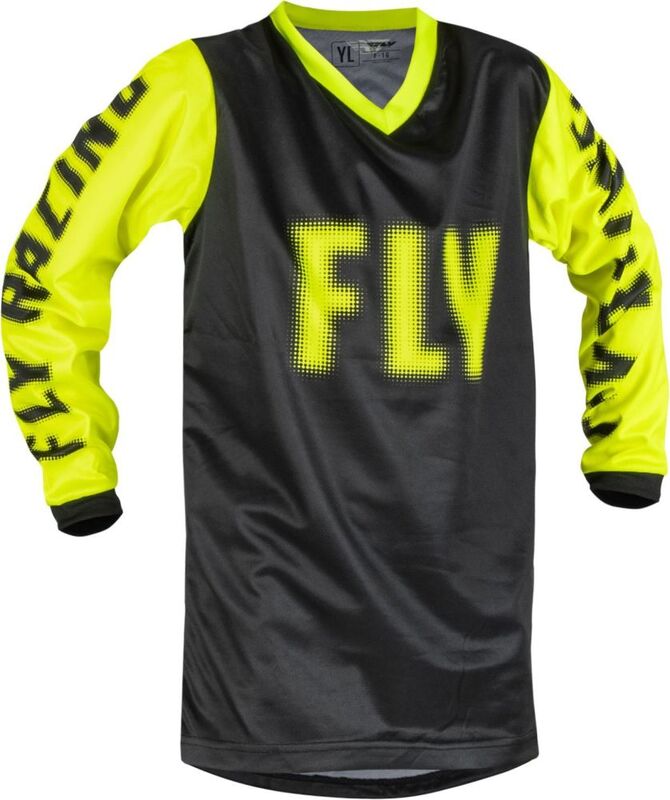 FLY RACING F-16 Youth Jersey - Black/Neon Yellow