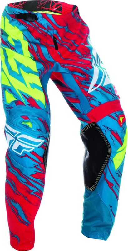 FLY RACING Kinetic Relapse Pants Teal/Red Sz 24