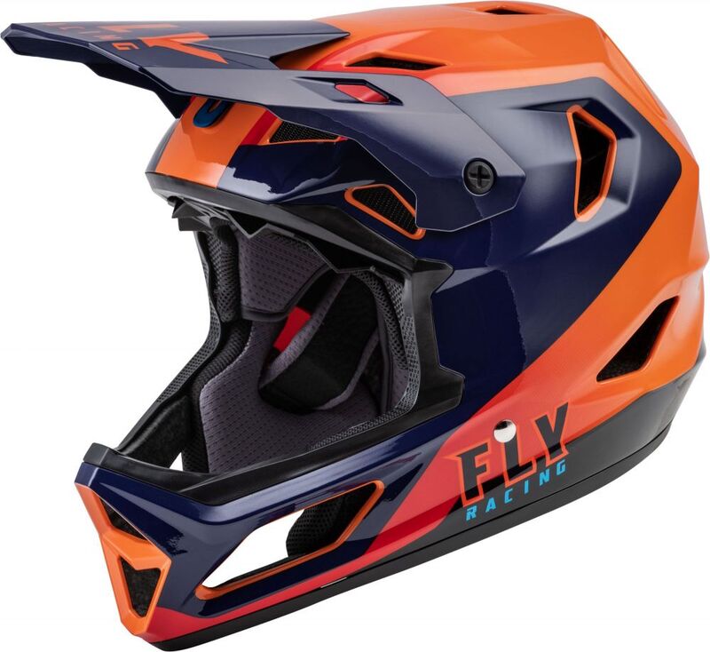 FLY RACING Rayce Helmet Navy/Orange/Red LG