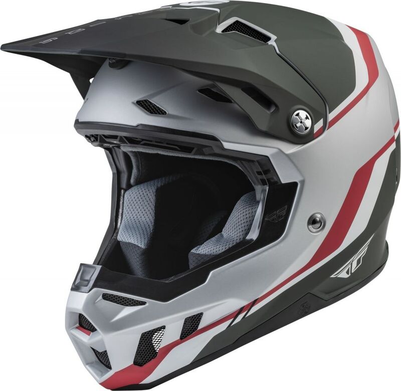 FLY RACING Formula CC Driver Helmet Matte Silver/Red/White XL