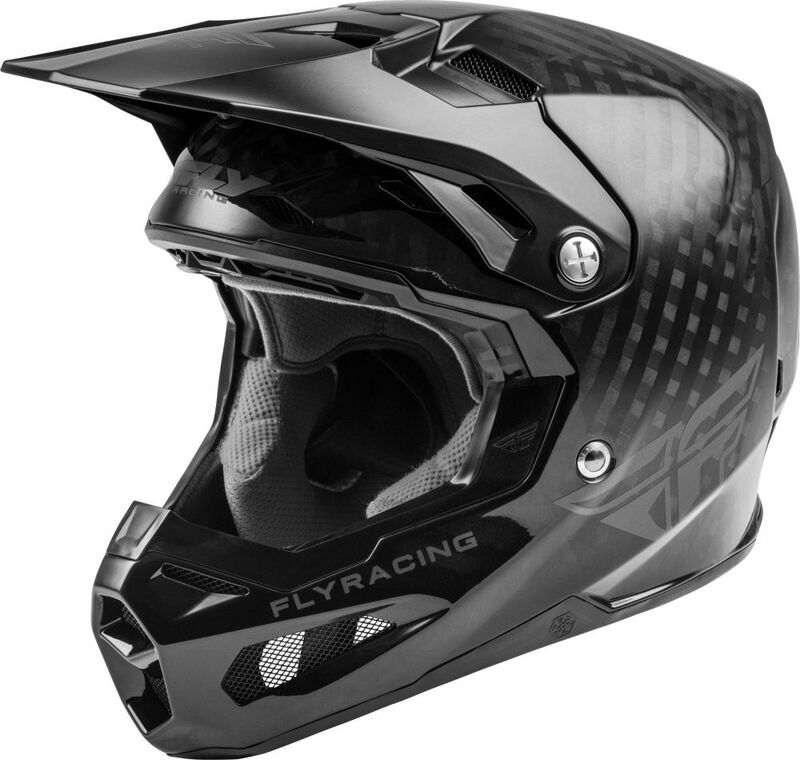 FLY RACING Youth Formula Carbon Solid Helmet Black Carbon YL