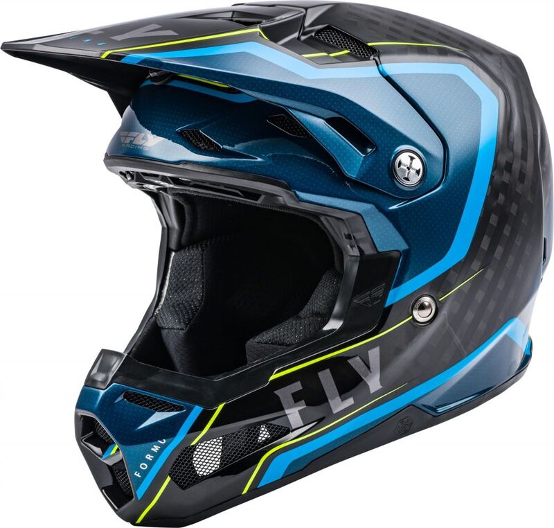 FLY RACING Formula Carbon Axon Helmet Black/Blue  XL