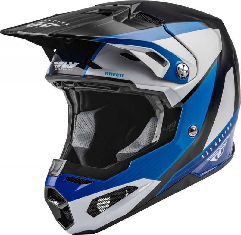 FLY RACING Formula Carbon Prime Helmet Blue/White/Blue Carbon LG