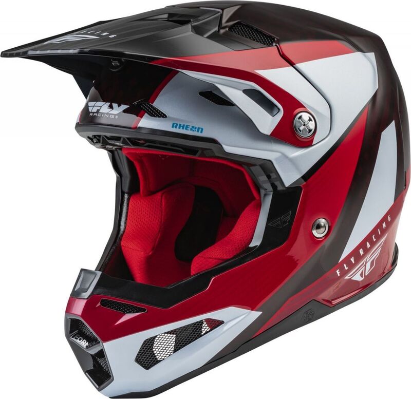 FLY RACING Formula Carbon Prime Helmet Red/White/Red Carbon XL