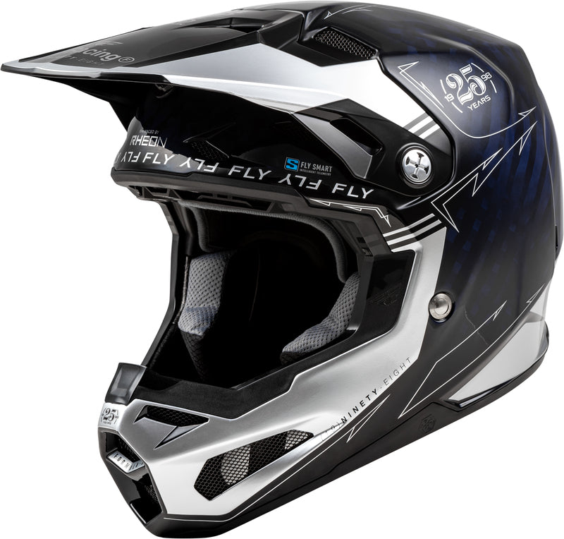 FLY RACING Formula Smart Carbon Legacy Helmet - Blue Carbon/Silver