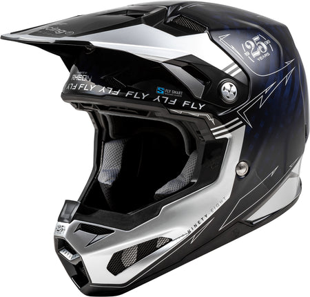 FLY RACING Formula Smart Carbon Legacy Helmet - Blue Carbon/Silver