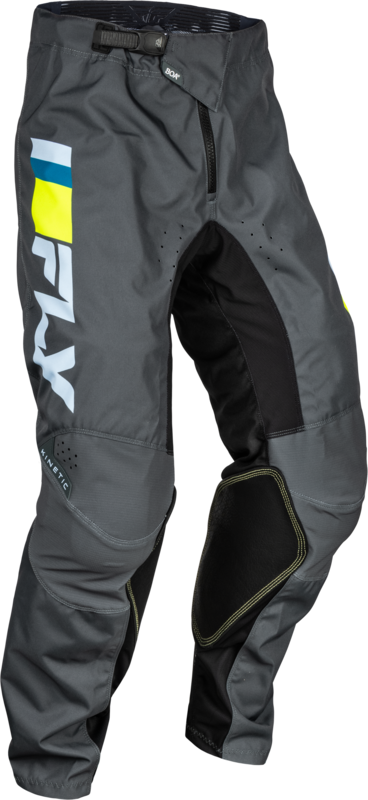 FLY RACING Kinetic Youth Pants - Ice Grey/Charcoal/Hi-Vis