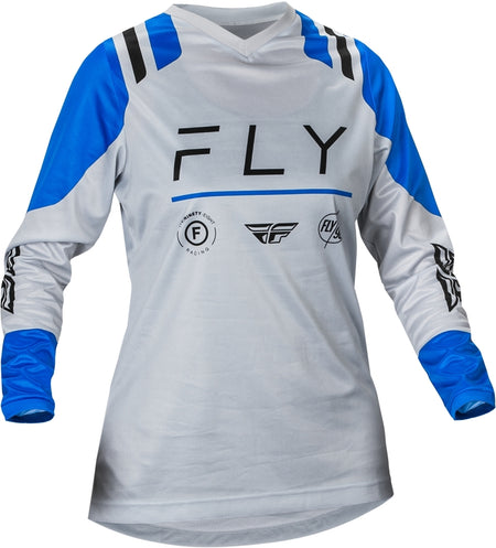 FLY RACING F-16 Woman Jersey - Arctic Grey/Blue