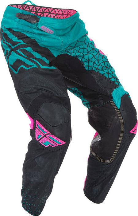 FLY RACING Kinetic Trifecta Mesh Youth Pants - Teal/Pink/Black