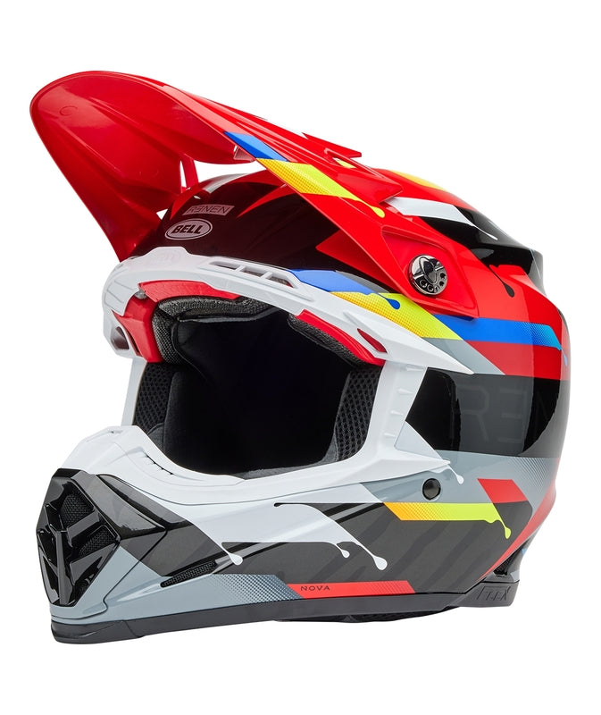 BELL Moto-9S Flex Helmet - Renen Nova Gloss Black/Red
