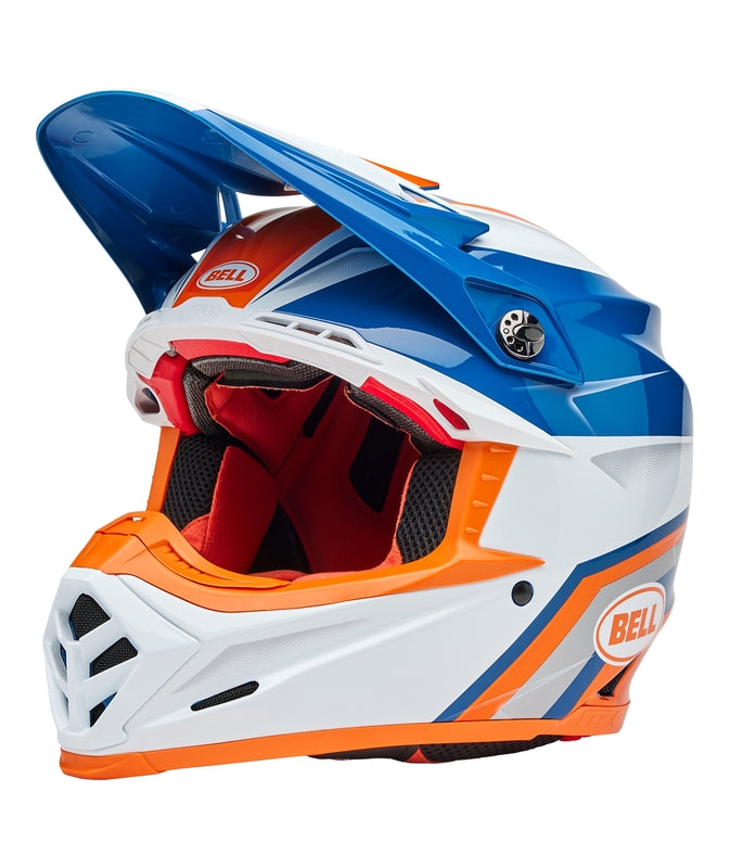BELL Moto-9S Flex Helmet - Merchant Gloss Orange/Blue