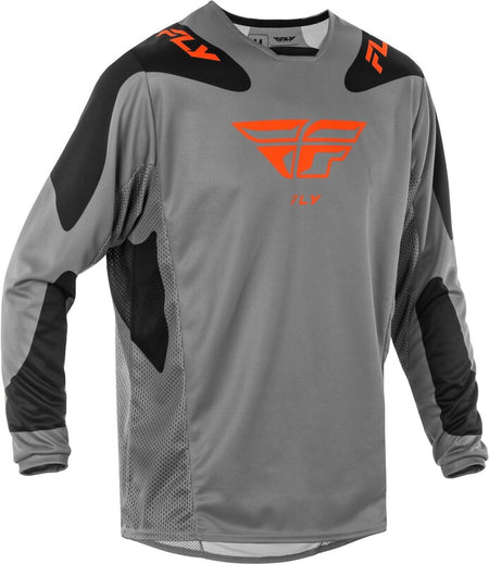 FLY RACING Kinetic SYM Jersey - Grey/Orange/Black