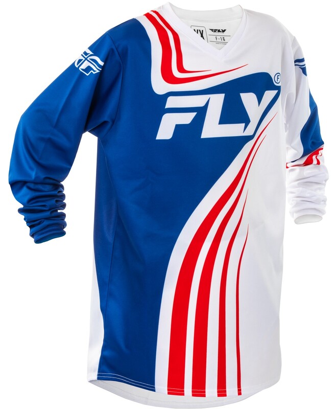 FLY RACING F-16 Youth Jersey - Red/White/Blue