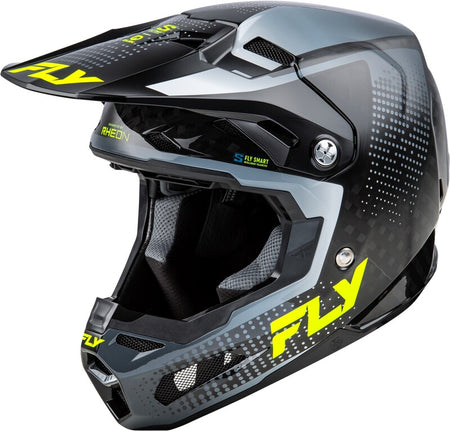 FLY RACING Formula S Carbon Protocol Helmet - Black Carbon/Grey/Hi-Vis