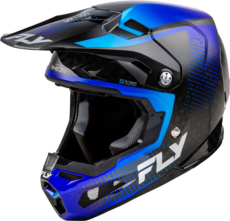 FLY RACING Formula S Carbon Protocol Helmet - Black Carbon/Blue
