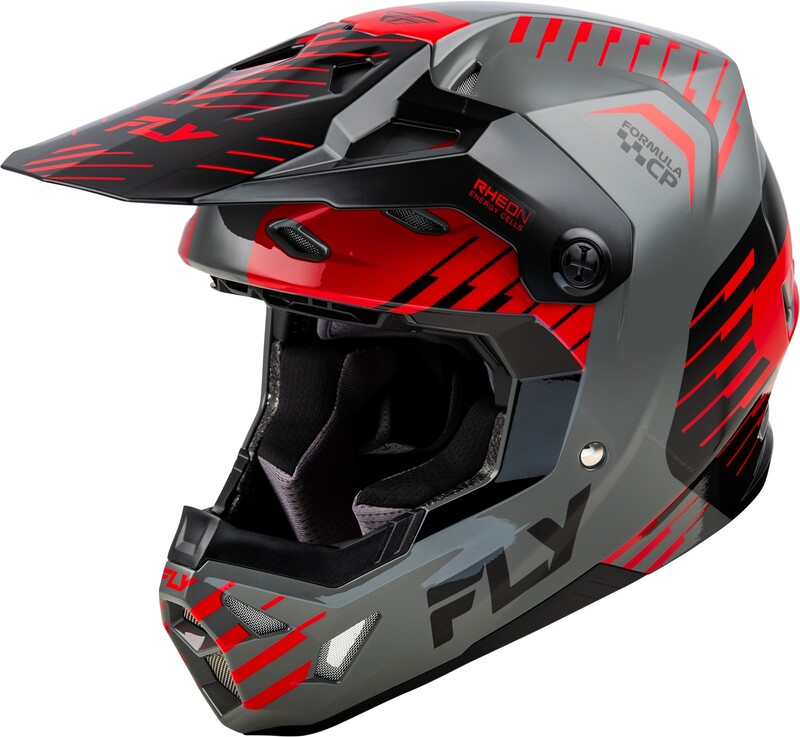 FLY RACING Formula CP Slice Helmet - Grey/Red/Black