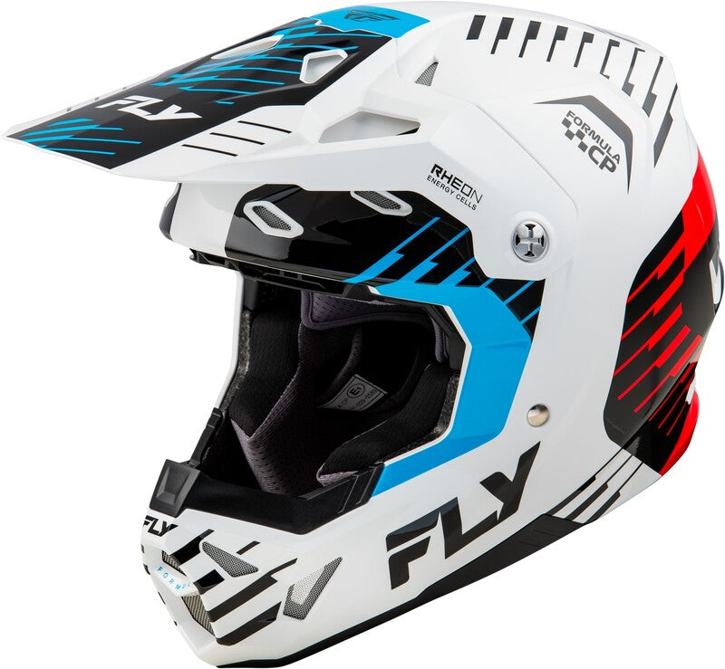 FLY RACING Formula CP Slice Helmet - White/Red/Cyan
