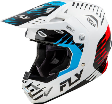 FLY RACING Formula CP Slice Helmet - White/Red/Cyan