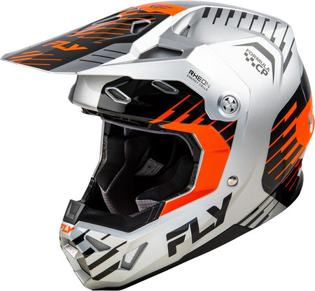 FLY RACING Formula CP Slice Helmet - Grey/Orange/Black