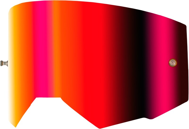 FLY RACING Goggle Single Lens with Post - Light Red Mirror/Amber