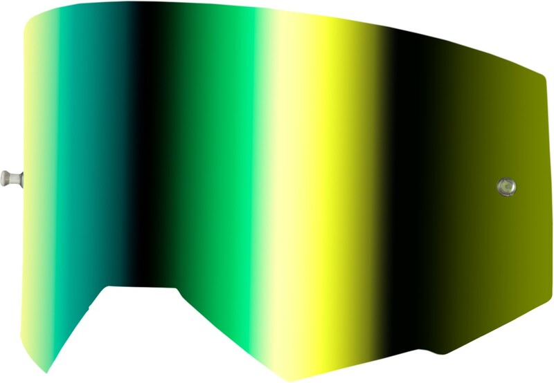 FLY RACING Goggle Single Lens with Post - Iridescent Green Mirror