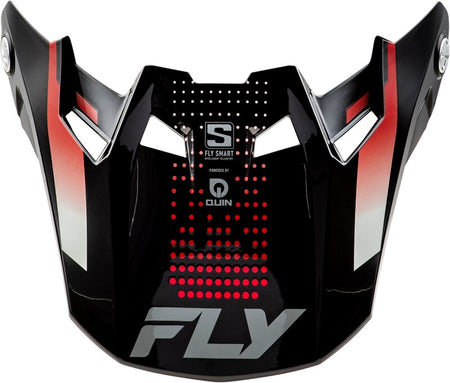 FLY RACING Formula S Carbon Protocol Peak - Black Carbon/Red