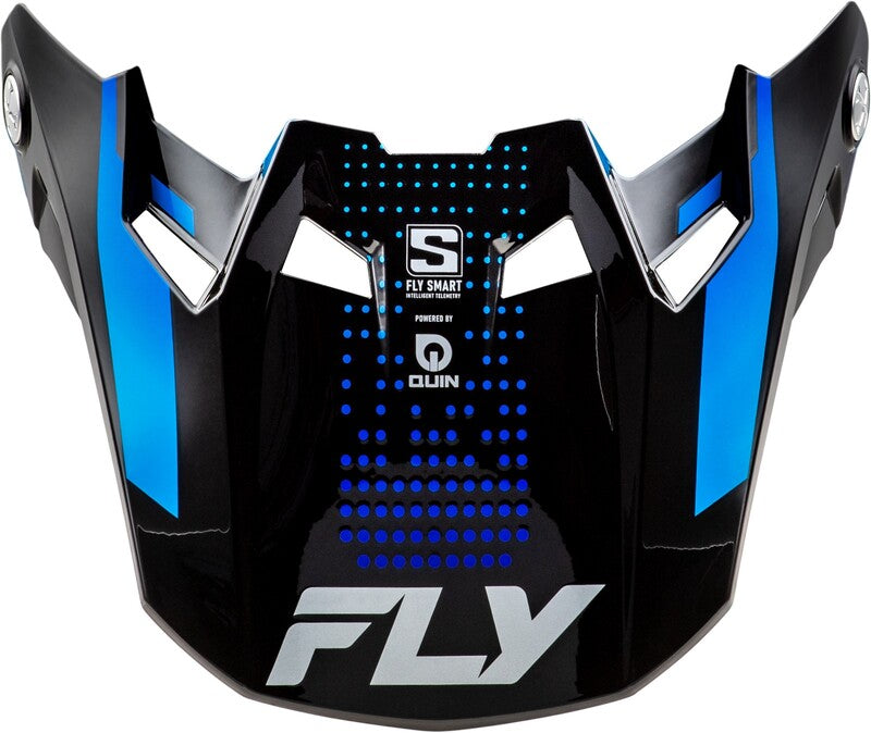 FLY RACING Formula S Carbon Protocol Peak - Black Carbon/Blue