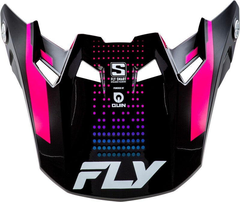FLY RACING Formula S Carbon Protocol Peak - Black Carbon/Blue/Pink