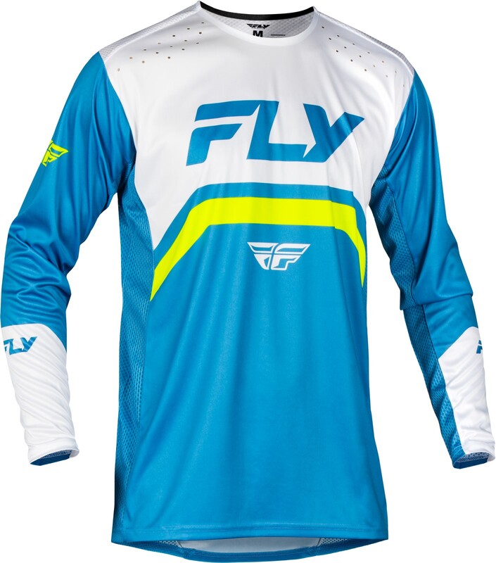 FLY RACING Rayce Bicycle Youth Jersey - Blue/White/Lime Green
