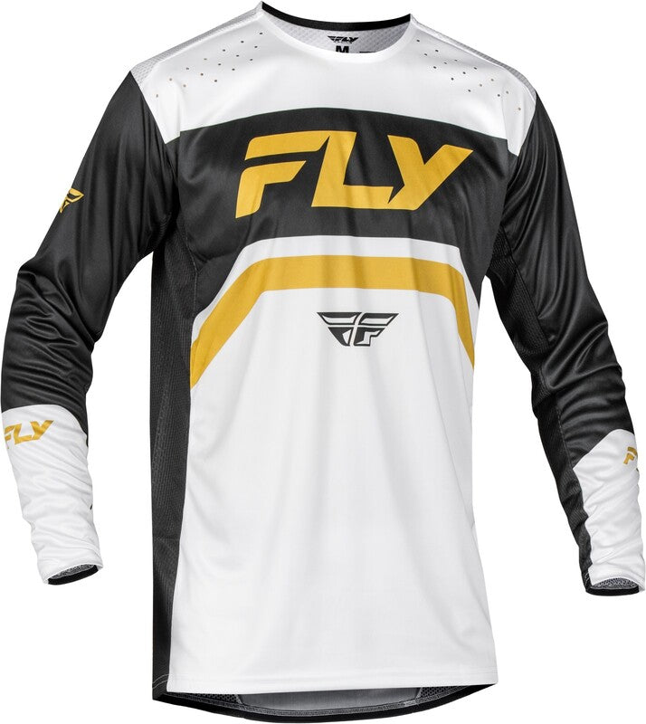 FLY RACING Rayce Bicycle Youth Jersey - White/Black/Gold