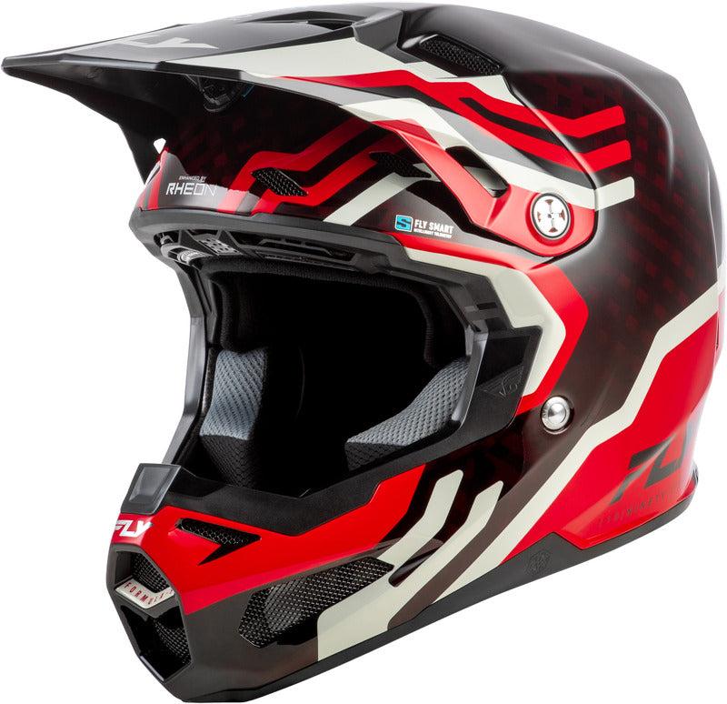 FLY RACING Formula S Carbon Byte Helmet - Red Carbon/Grey
