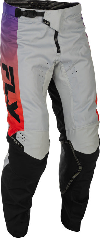 FLY RACING Kinetic Pants - Grey/Red/Purple/Black