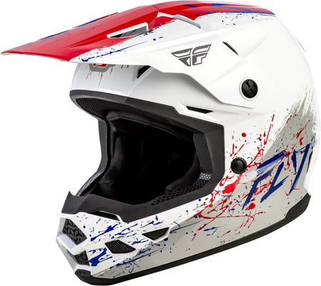 FLY RACING Kinetic Drip Youth Helmet - Red/White/Blue