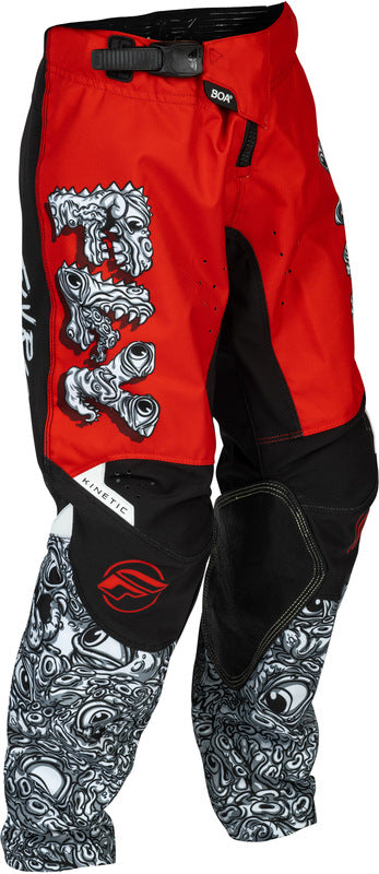 FLY RACING Kinetic Mutant Youth Pants - Red/White/Black