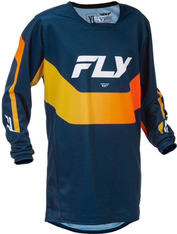 FLY RACING Kinetic Jugend Jersey - Navy/Orange