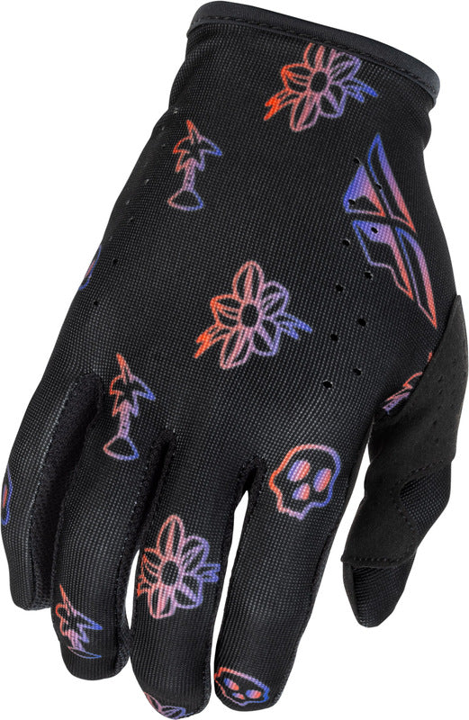 FLY RACING Lite Outline Special Edition Youth Gloves - Black/Red/Purple