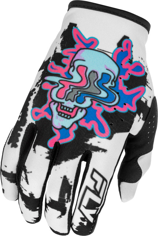 FLY RACING Lite Warp Special Edition Youth Gloves - White/Blue/Pink