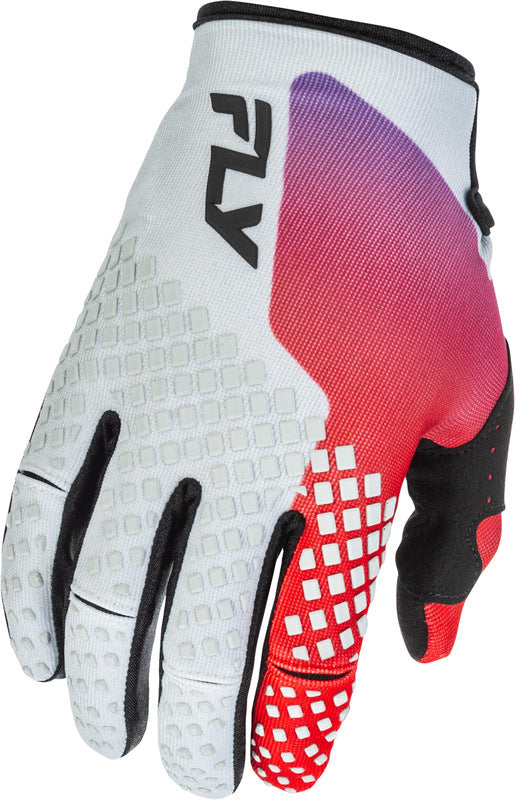 FLY RACING Kinetic Youth Gloves - Grey/Red/Purple/Black