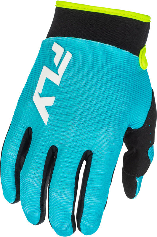 FLY RACING F-16 Youth Gloves - Aqua/Black/White