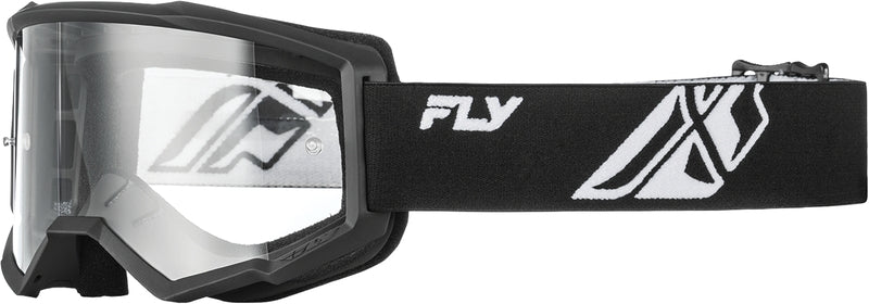 FLY RACING Focus Goggle Black/White- Clear Lens